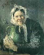 Fritz von Uhde Old woman with a pitcher oil painting on canvas